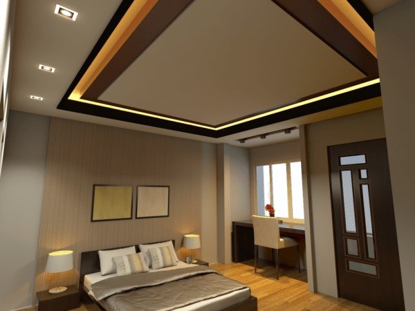 Với mẫu đèn âm trần được thiết kế lắp đặt cho căn phòng này đơn giản nhưng không kém phần tinh thế, mang lại cho không gian phòng ngủ đúng với phong cách đơn giản, nhẹ nhàng như chủ nhân của nó